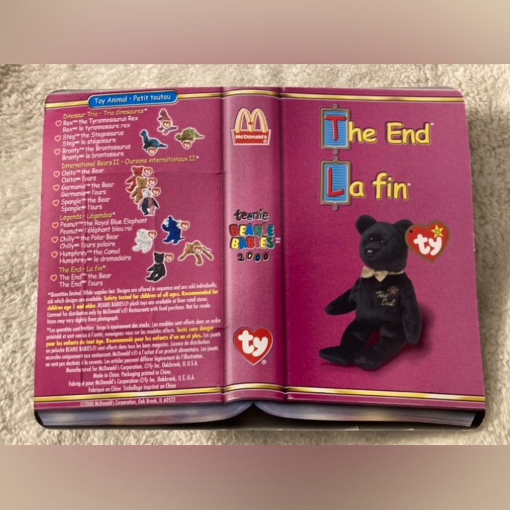 RARE collectable limited TY McDonald’s The End bear, new in box, with errors - Picture 3 of 3
